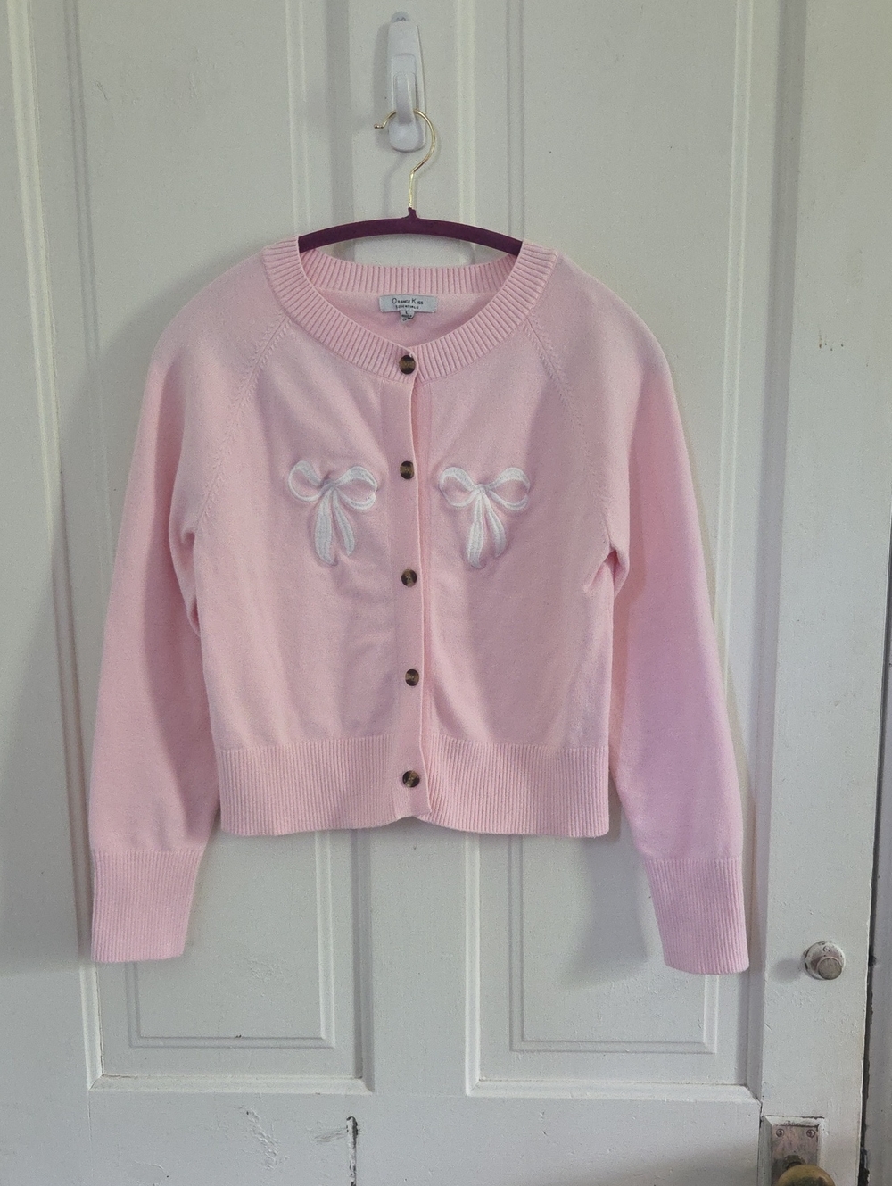 Orange Kiss Pink Bows Cardigan